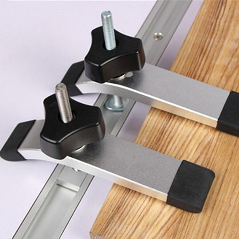 Portable T-track Metal Quick Acting Hold Down Clamp for T-Slot for T Slider Woodworking Press Plate Table Saw Router Cla