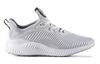 Adidas AlphaBounce Comfortable Round Toe Abrasion Resistant Low top Kids' Running Shoes Gray White BB7094