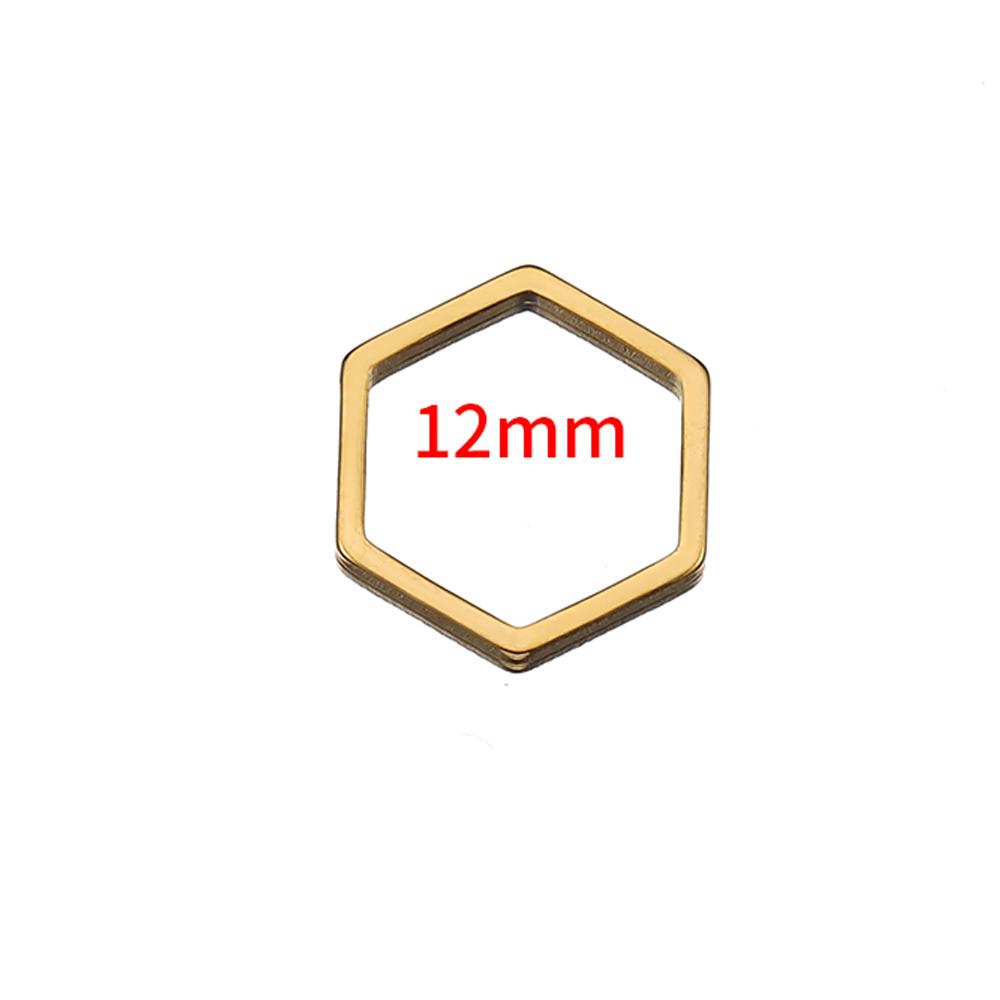 20pcs Stainless Steel Frames Charms DIY Resin Earring Pendants Base Geometry Hexagon Blank Bezel for Jewelry Making DIY Findings