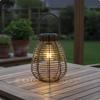 Rattan Weave Solar Light Weather Resistant Hanging Lantern Automatic On/Off Wicker Style