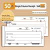 Qinglian D Series 54K Universal Carbon-Paper Receipt Book: Two-Part/Three-Part Forms with Single Column.