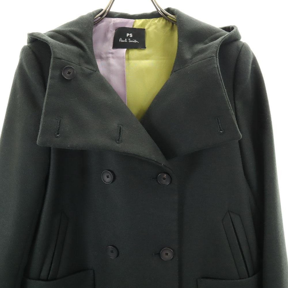 PS Paul Smith Long sleeve Wool coat 38 Green system hood Women Used