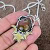 Ocean Jasper Gemstone Handmade 925 Sterling Silver Jewelry Pendant 2.01" KKG-561