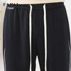 FAPAI Men's Comfort Cotton Blend Casual Elastic Waist Trousers