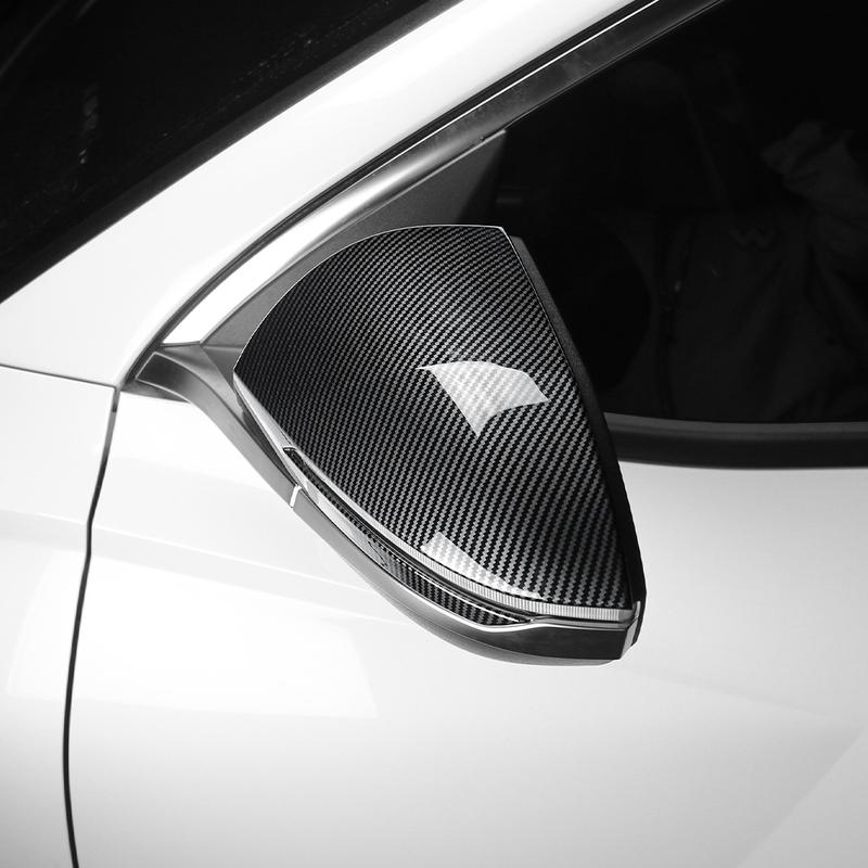 Car Decoration Door Mirror Cover For Hyundai Tucson NX4 -2025 Car Rearview Accessories Carbon Fiber Exterior Styling