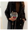 Stylish Transparent Heart Shaped Mini Crossbody Bag With Chain Lock For Women