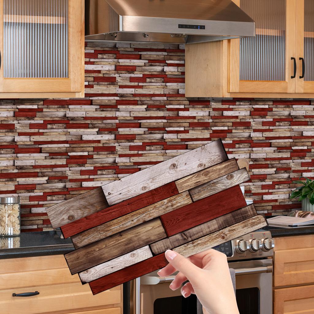 12/24/48pcs Peel And Stick Tile Sticker Self Adhesive Stick On Tile Backsplash For Kitchen Bathroom, Bedroom Decoration