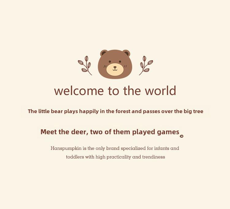 Conjunto de presente de urso de algodão orgânico com brinquedo de madeira em mala – presente unissex de primavera para o inverno