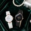 2pcs/set-Fashionable Black and White Quartz Watch, Perfect Accessory for Daily Casual Wear (frameless)