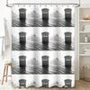 Black And White Train Station Shower Curtain Vintage Railway Backdrop Bathroom Decor Artistic Photography Scenic Wall Hanging