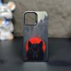 1pc Wolf Phone Case For iPhone17,16,15,14,13,12,11 Plus,Pro Max Black Matte Shockproof Cover