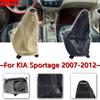 Per Kia Sportage 2007-2012 Nero Beige Pelle Pomello Cambio Leva Cambio Leva Bastone Copri-gaiter Stivale Accessori Styling Auto