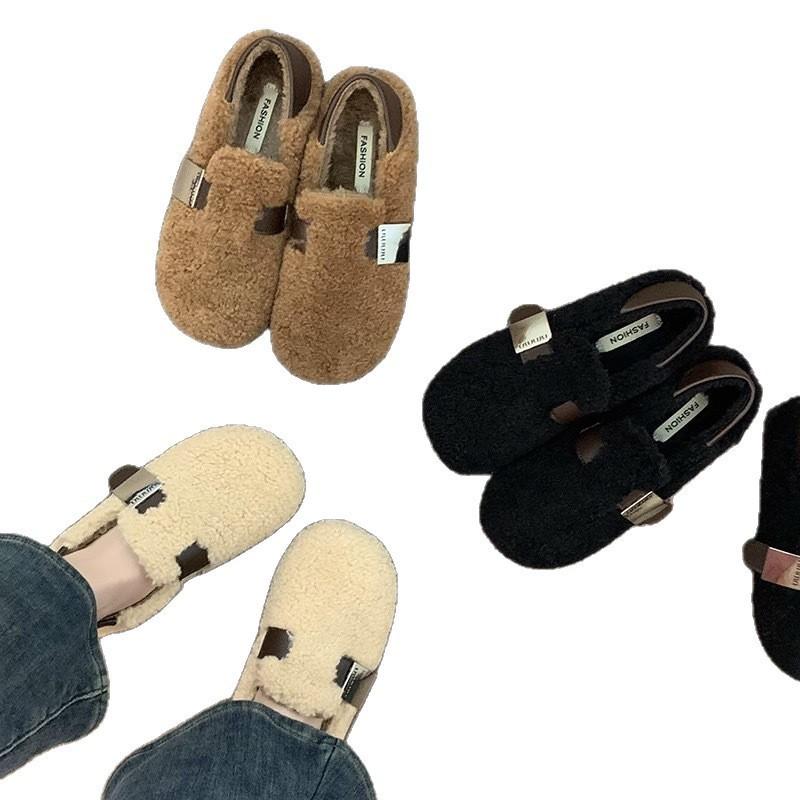 Autumn and winter new popular Doudou shoes flat cotton shoes Mao Mao shoes