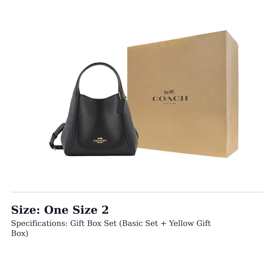 COACH Hadley Detachable Strap Polished Pebbled Leather Basket Bag, Crossbody Handbag Small Women's Black 78800-GDBLK