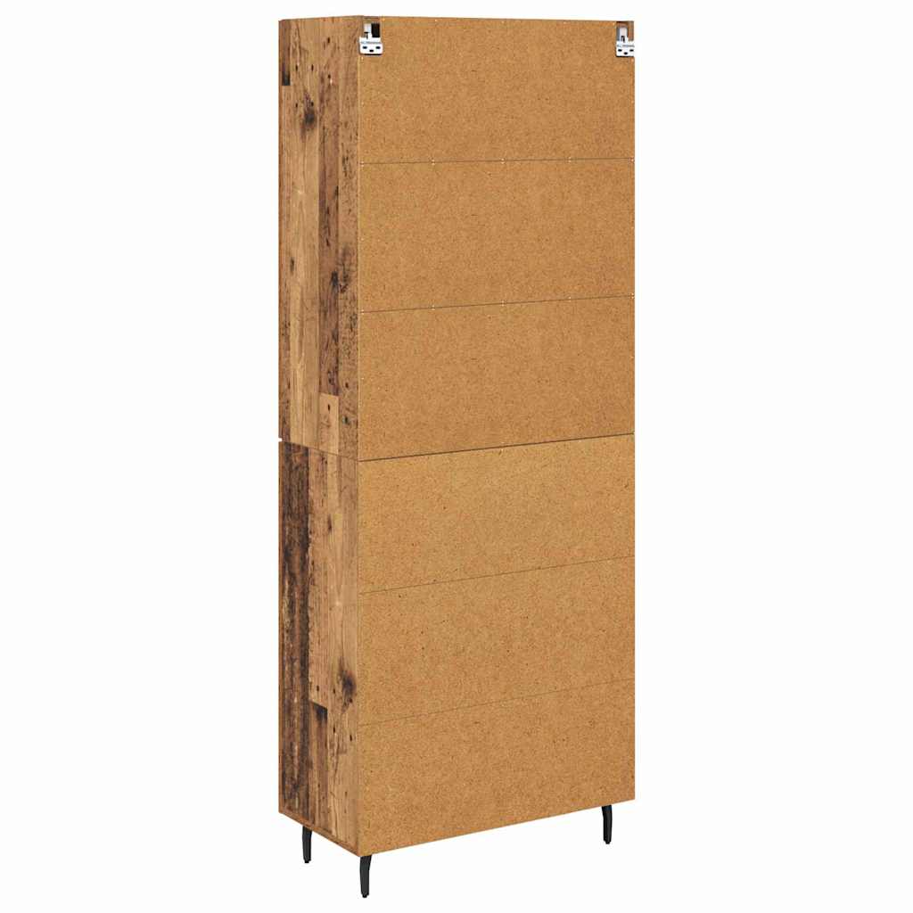 Highboard 2 pcs Reclaimed Wood Wood Based Material