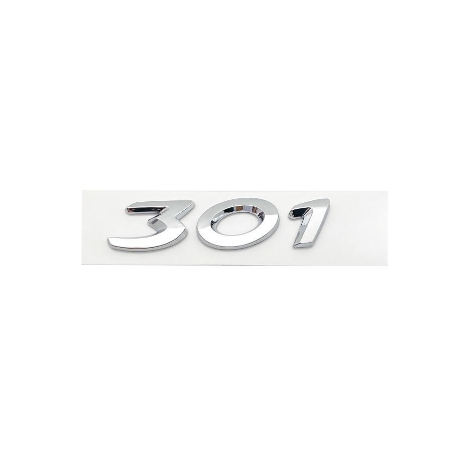 2026 Horká Samolepka na Auto 3D Černé Stříbrné Písmena 206 207 301 307 308 408 508 Znak pro Peugeot Auto Blatník Kufr Zadní Logo Samolepka