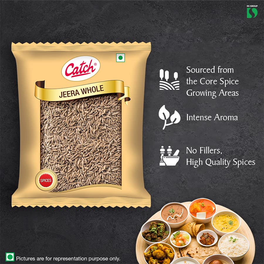 Catch Cumin Whole Jeera Seeds 200g Pack Aromatic Indian Spice For Cooking Curries Meats Vegetables Gravies Flavor Enhancer