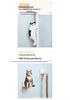 Ceiling-High Solid Wood Cat Tree with Rope Ladder and Jumping Platforms