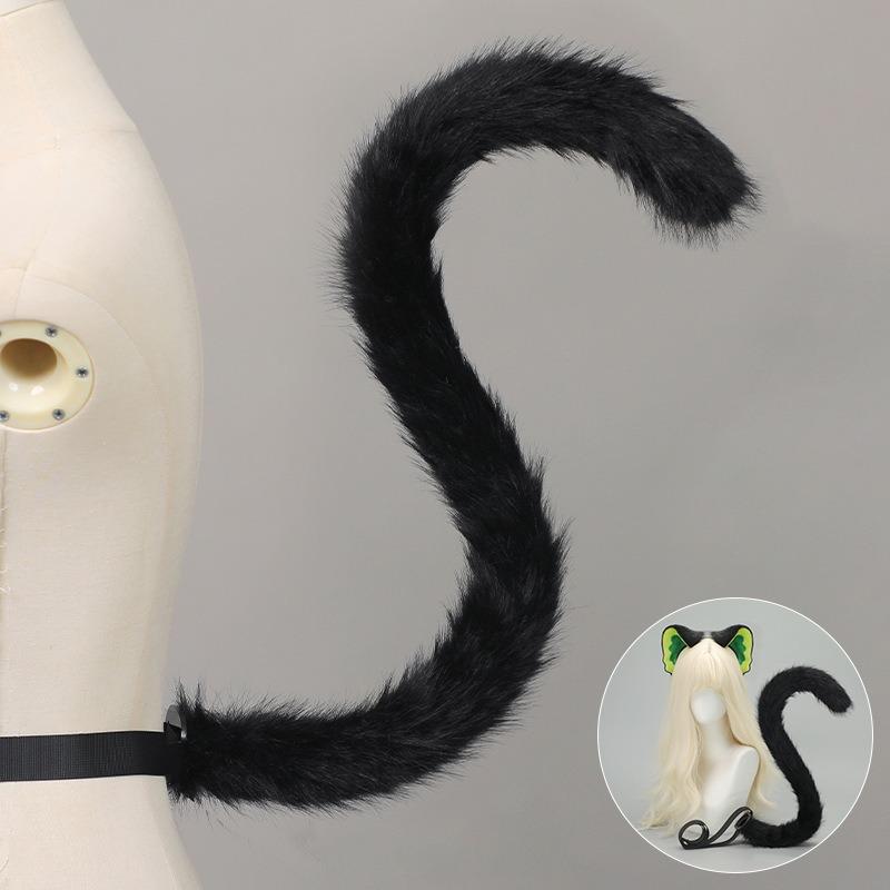 

Оператор Арк Ушки и Хвост Черного Котика Комплект Ушки Черного Котика Звериные Ушки Ободок Комикс Выставка Маленький Черный Реквизит для Косплея
