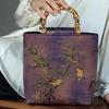 Retro Cheongsam Crossbody Tote with Bamboo Handle - Large Capacity, Chinese National Style