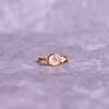 Natural Rose Quartz Solitaire Ring, Vintage Inspired Pink Quartz Dainty Round Cut Gemstone Ring , Handmade Proposal or Promise Ring for Her