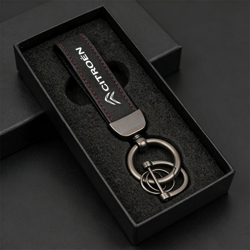 Carbon Fiber Leather Keyrings Car Keychain Accessories For Citroen C1 DS3 C2 C3 Vts C4 Saxo C4L C5 C6 C8 Xsara C3-XR Picasso