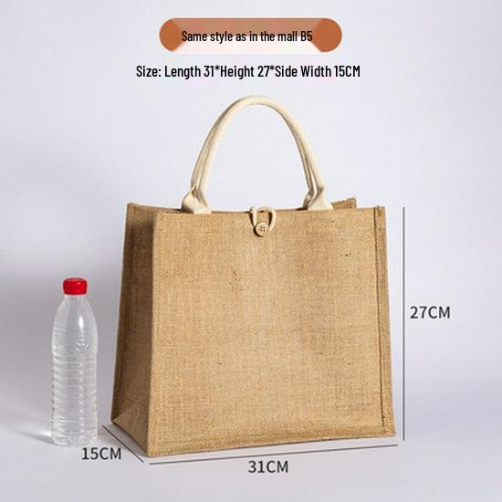 Sac fourre-tout en toile de jute: Sac de courses en jute peint à la main DIY, Lin polyvalent graffiti