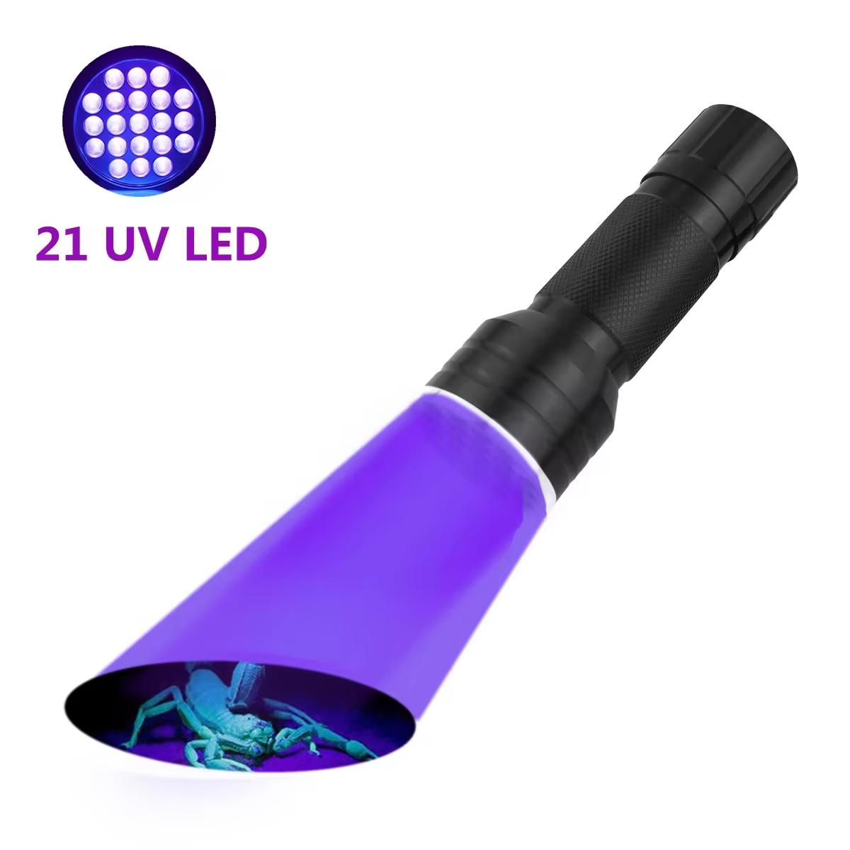 

128UV LED Edc Light Purple Light Blacklights 395nm UltraViolet Portable Handheld Flashlight LED Torch Detector for Pet Urine