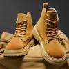 Men's Boots Outdoor Sports Motorcycle Boots Martin Boots, Khaki, Brown