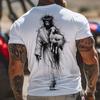 New Personalized Cartoon Rabbit T-shirt for Men with Street Style Short Sleeves and Quick Drying Fabric Comfortable