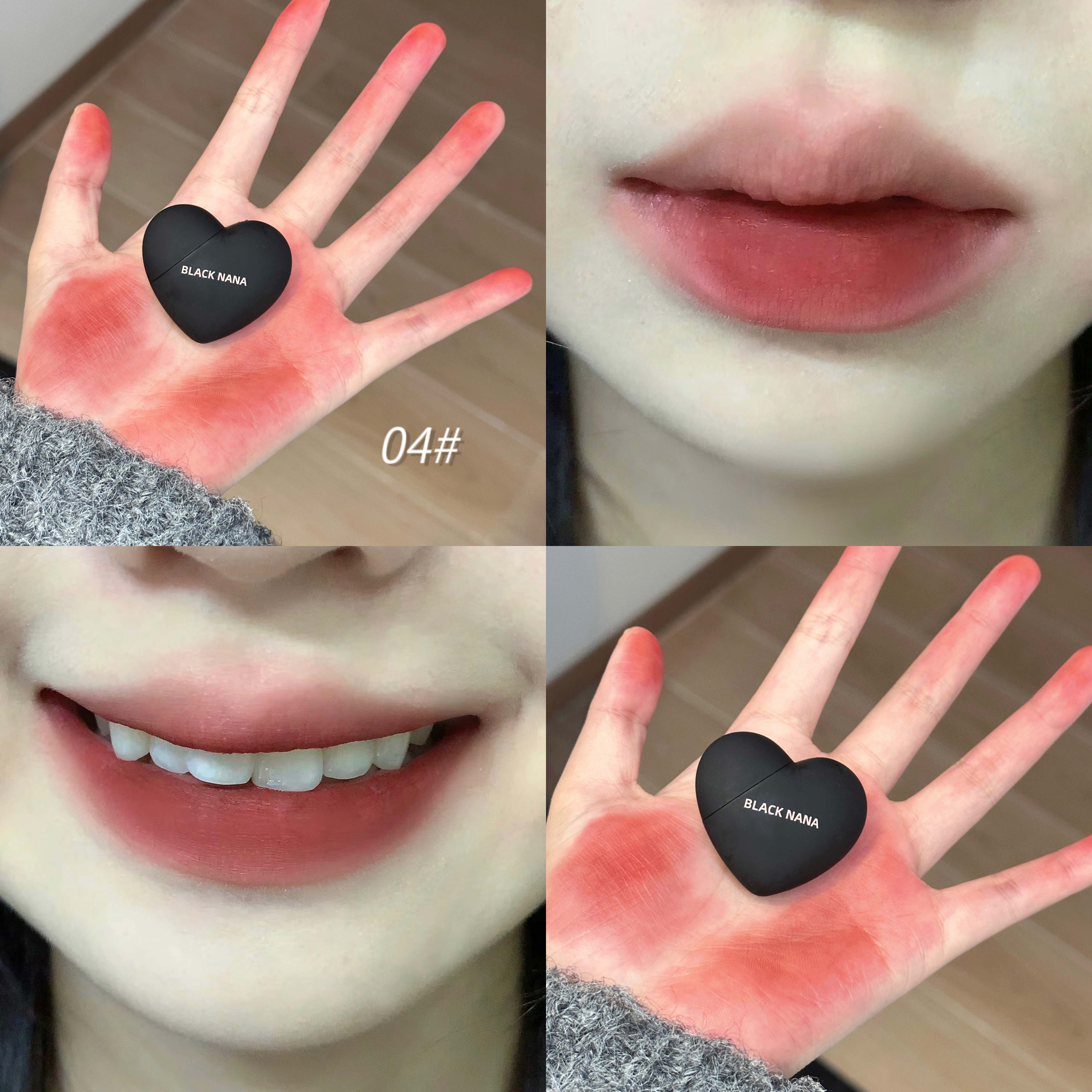 Mini Zwart Zilver Hart Fluweel Mat Lippenstift Lip Modder Lipgloss Nude Waterdicht Duurzaam Lip Tint Cosmetica Make-up gray