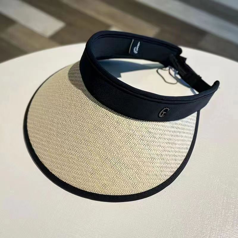 

Новая шляпа от солнца женская с открытым верхом защита от УФ-лучей шляпа от солнца складная УФ-соломенная шляпа с защитой лица шляпа от солнца One Size