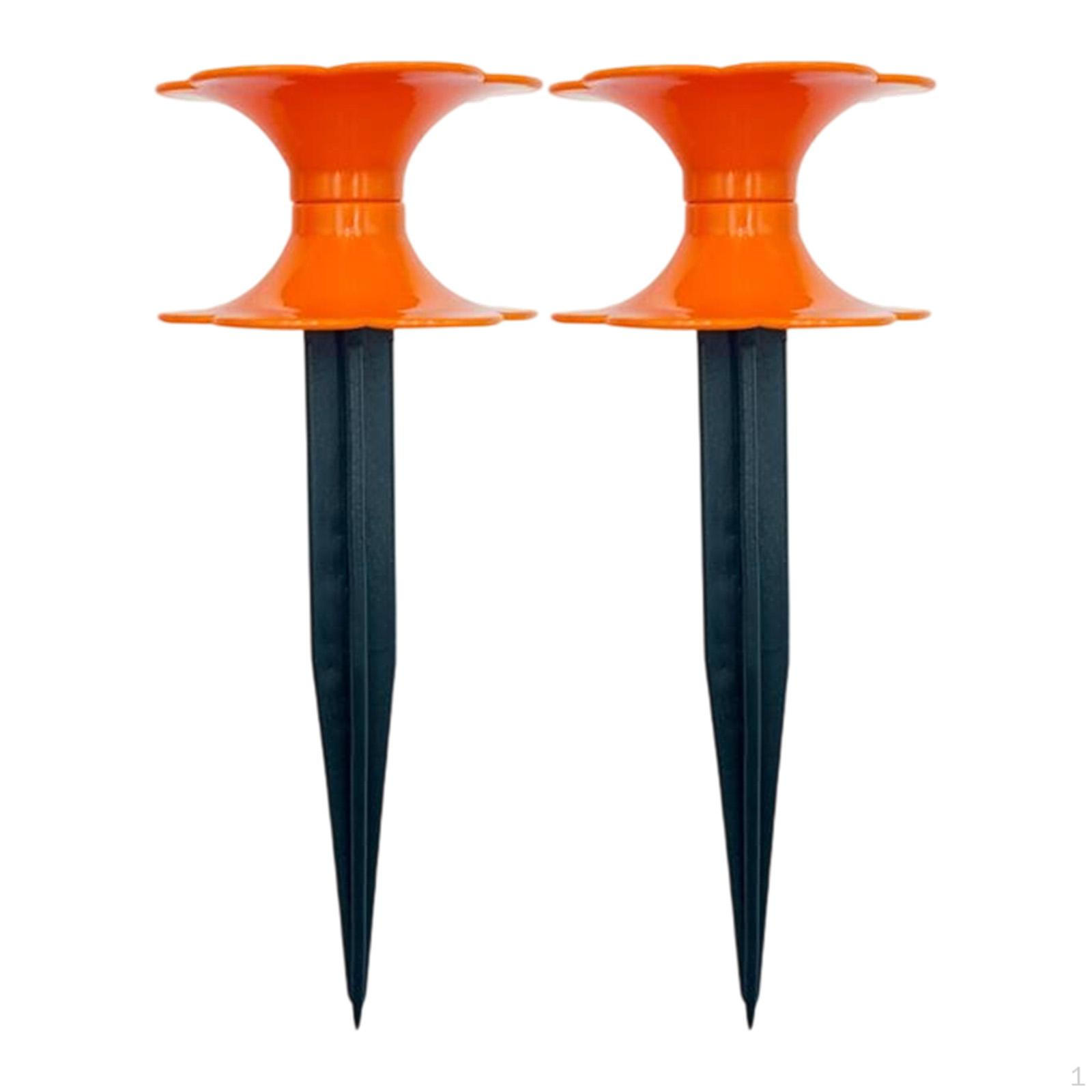 

2 Garden Hose Guide Spikes, Horse Roller Guides, Plant Protection Hoses, Pull Stands, Orange