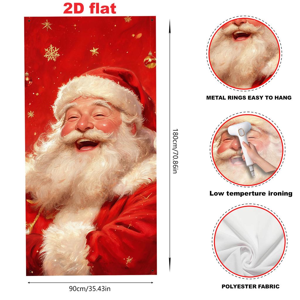 Christmas Window Hanging Banner Decoration Santa  Xmas Tree Holiday Party Supplies