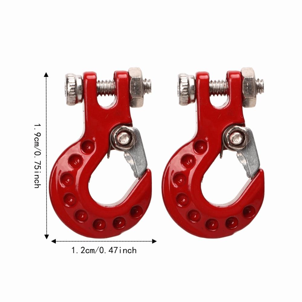 2Pcs RC Car Accessories Winch Trailer Hooks for SCX10/D90/D110/TF2/TRX4/Tamiya CC01 Climbing Car