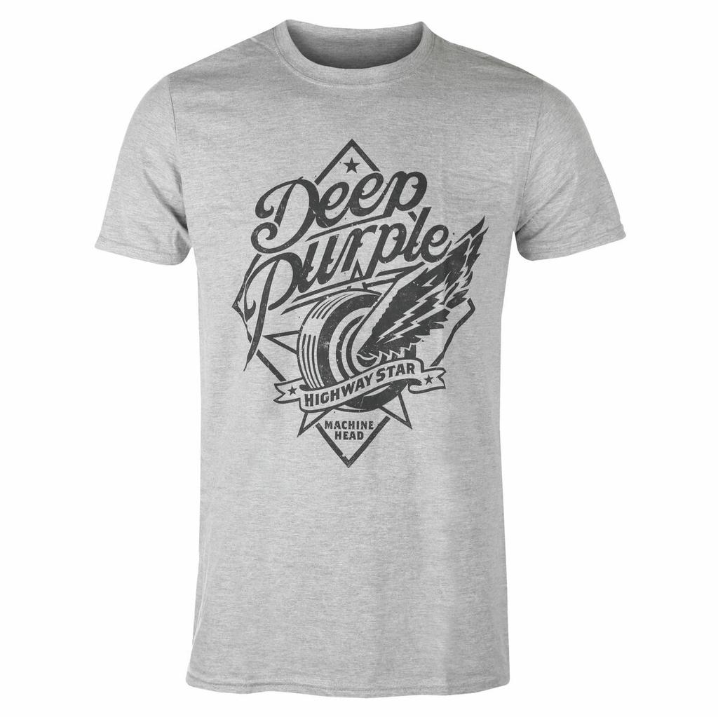 Seltenes Deep Purple Band Grafik Baumwoll-T-Shirt Unisex Sommer Kurzarm Modemarke Tee Luxus Lässig Vintage Retro Top