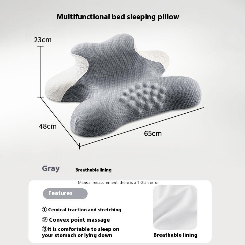 Multifunctional Memory Foam Bed Prone Pillow for Prone Sleepers And Mobile Phone Stand for Playing Comfortably