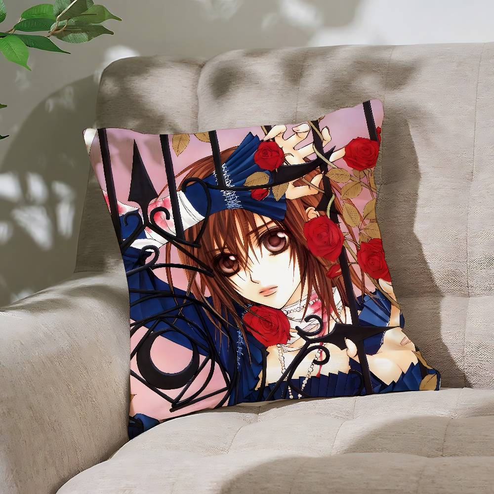 Vampire Knight Anime Kissenbezug Überwurf-Kissenbezug Nordischer Vintage-Stil Kissenbezüge Zuhause Wohnzimmer Sofa Couch Sitz