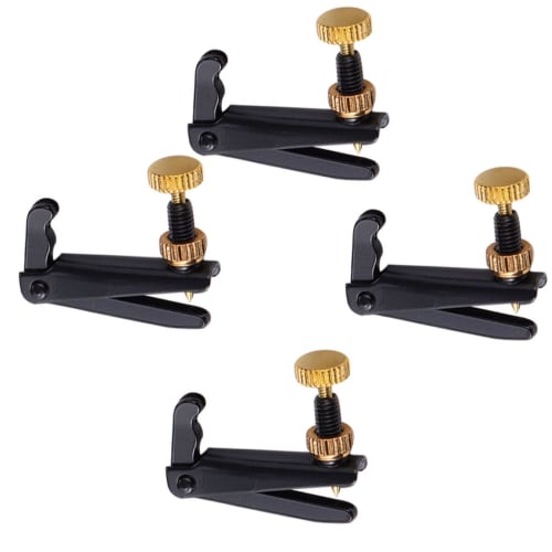 STOBOK 4-Piece Violin Tuner, String Adjuster, Metal Tuner with High-Precision Screws for Easy Adjustment, Anti-Slip Design