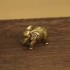 Brass Little Lucky Elephant Miniature Statue Decorative Home Brass Sculpture Desk Decoration