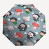 1pc Chibi Characters Auto Open Close Umbrella Portable 3-Fold Design with Iron Frame Outdoor Perfect Gift for Fans, Travelers, Daily Use.C103
