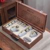 Golden Thread Iron Line Ru Kiln Ceramic Tea Set: Gaiwan, Teapot, Teacup, Gift Box