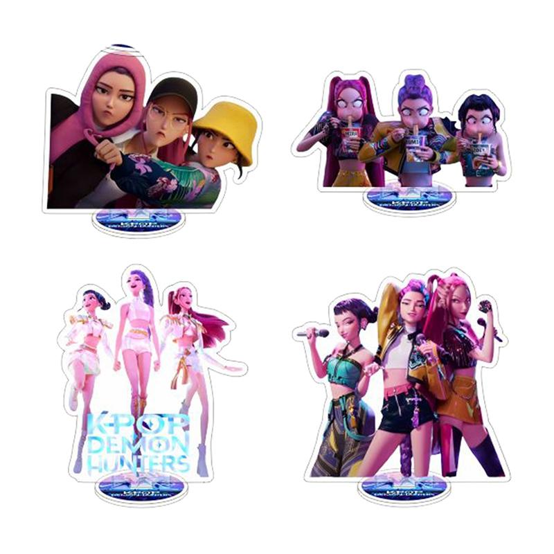 

K-pop Карточки Охотники на демонов Наклейки Аниме Карточки Альбома Huntrix K-pop Брелоки Украшение на день рождения Подарок для фанатов Сувенир