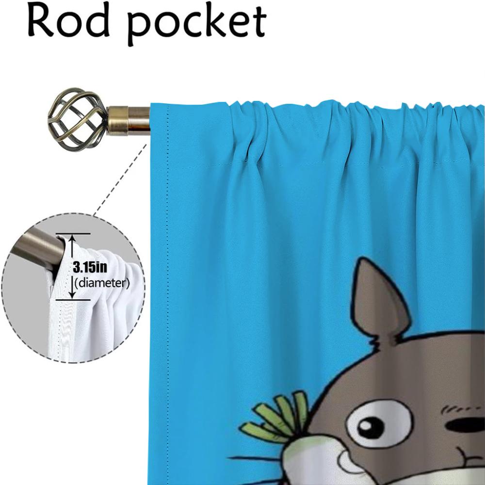 Totoros Curtains Living Room Window Curtain Panel Home Interior Partition Shades Kitchen Anti Mosquito Made Of Polyester Sitting Decor