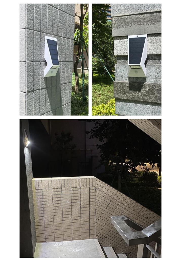 Smart Waterproof Solar Wall Lamp with Large Photovoltaic Panel for Garden, Terrace, and Garage