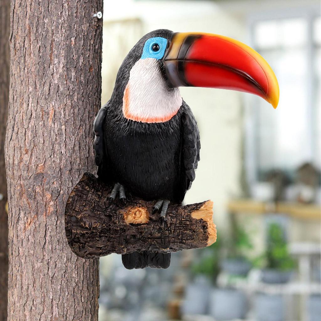 Modelo de Tucano Decoração de Jardim Pátio Externo Terraço Pendurar em Árvore Artesanato Brinquedos