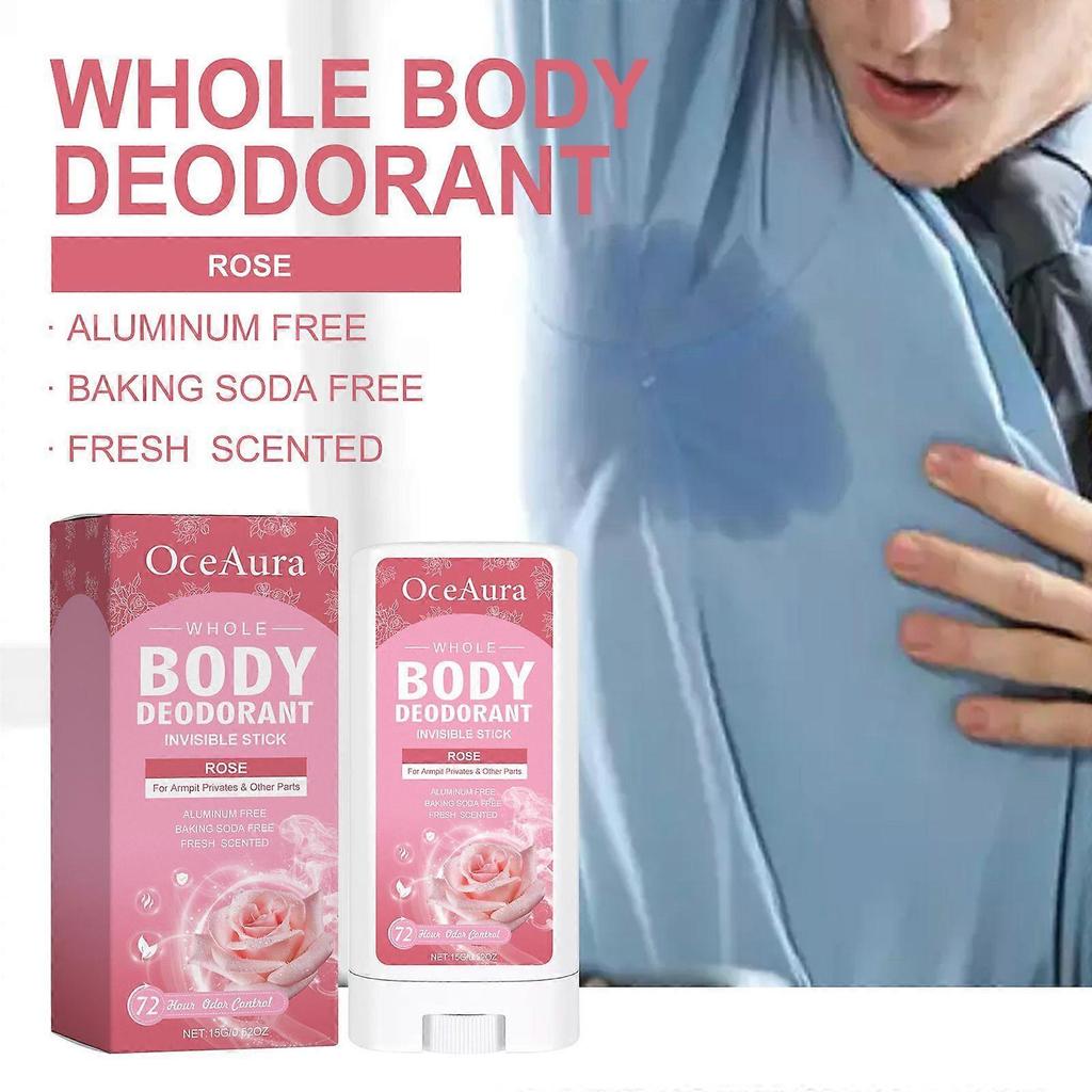 Rose body deodorant stick with natural and refreshing rose fragrance to reduce
