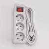 2/3/5Meters Cord EU Power Strip with ON/OFF Switch Power Converter Flat Adapter  European Standard