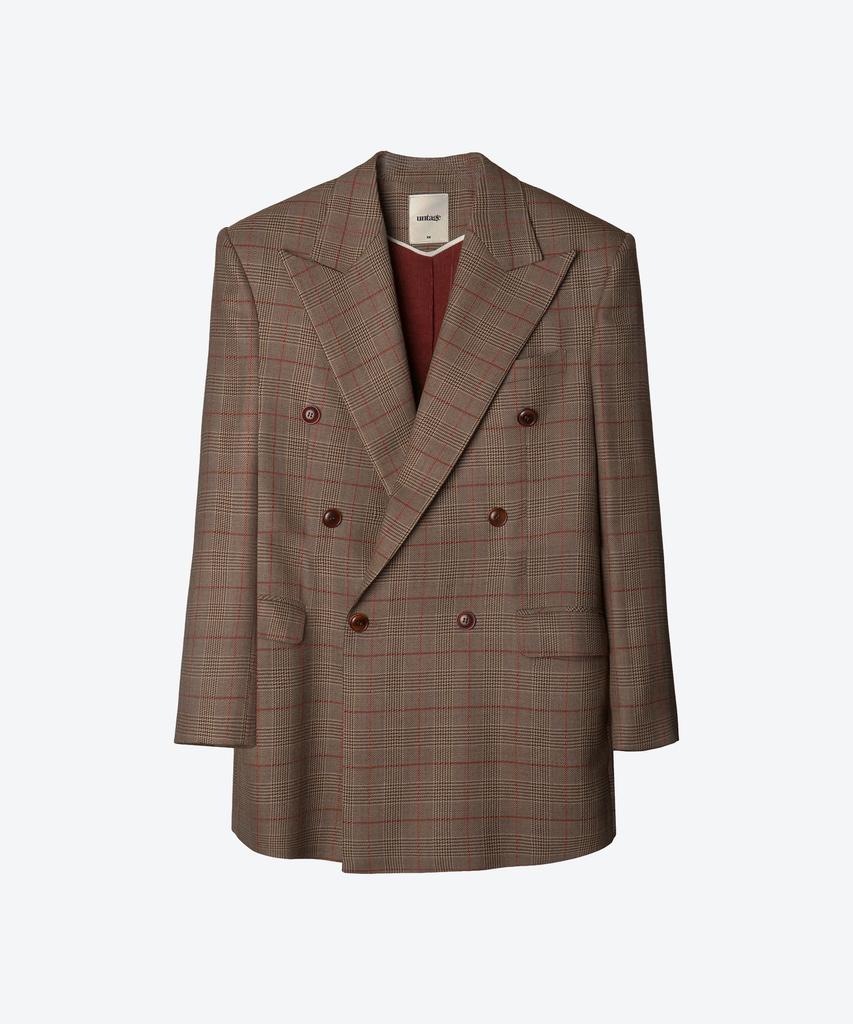 Untage Wool Prince Of Wales Jacket (Unisex)_Uth-Fb93