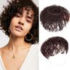 For Hair Loss Clip In Head Top Wig Block Corn Curly Bangs 3D Hair Bangs Topper Fake Hair Piece